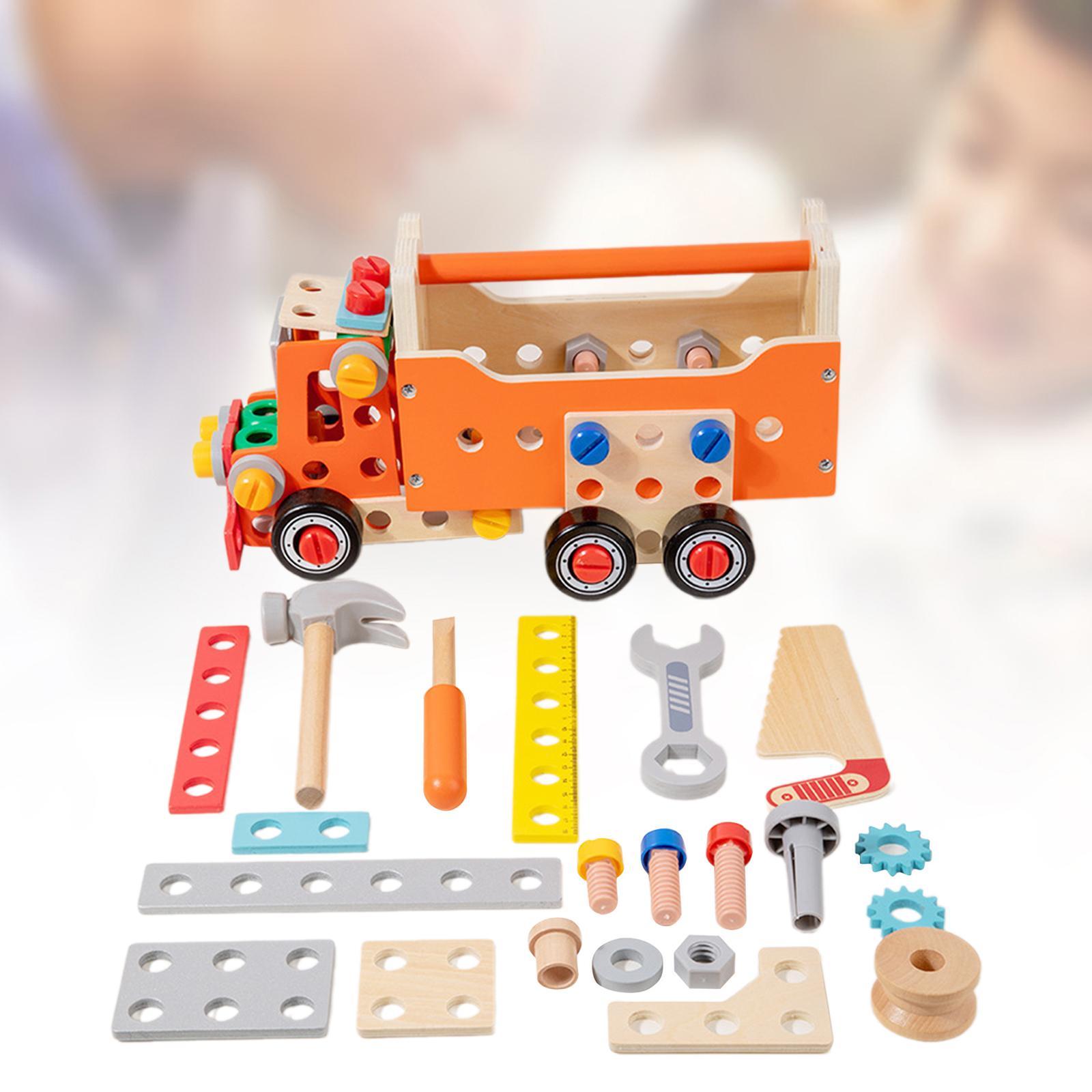 Gardening Tools For 3 Year Old - Drewniany zestaw budowlany, prezenty świąteczne, kreatywny