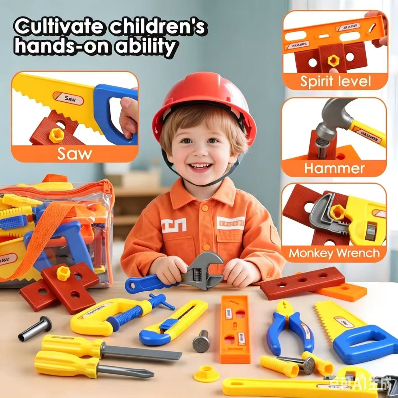 Gardening Tools For 3 Year Old - Zestaw zabawek budowlanych z plastikowymi elementami
