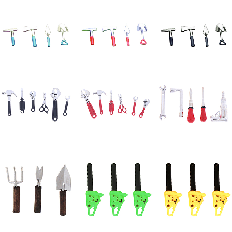 Gardening Tools Bundle - 3/4/5/6 sztuk Dollhouse miniaturowe zestawy naprawcze