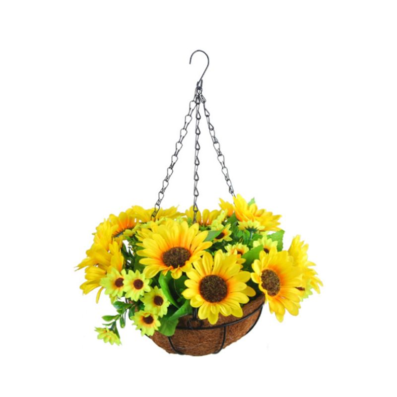 Sztuczne wiszące kwiaty w kosz – Gardening Tools Yellow recenzja i cena