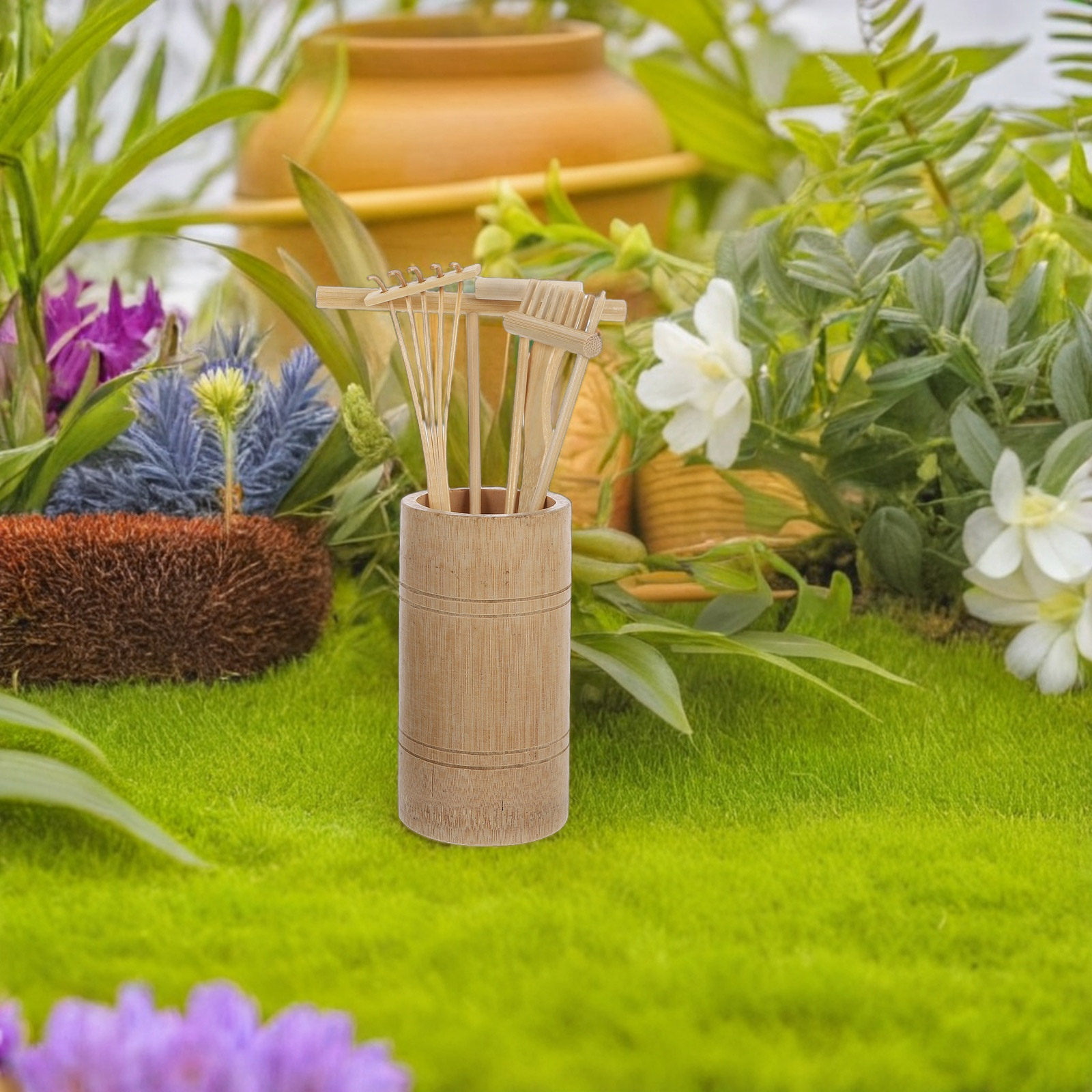 1 zestaw mini narzędzi bambuso – Gardening Tools Rake recenzja i cena